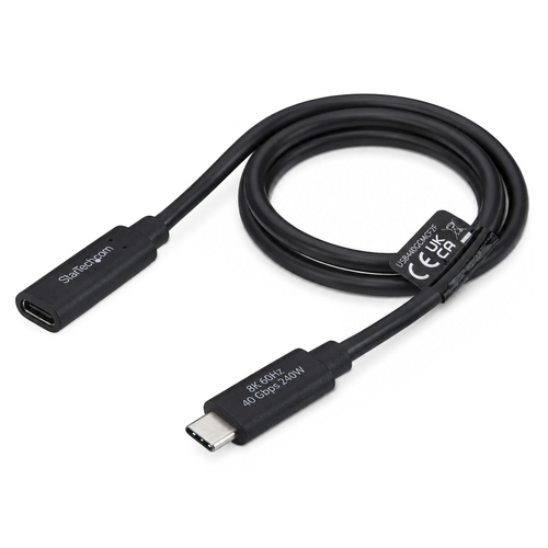 StarTech.com USB440GCMCF2F, 0,6 m, USB C, USB C, USB4 Gen 3x2, 40 Gbit/s, Black