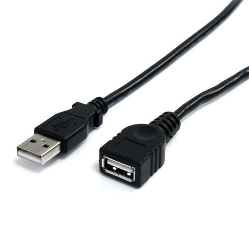 StarTech.com USBEXTAA10BK, 3 m, USB A, USB A, USB 2.0, 0,48 Gbit/s, Black