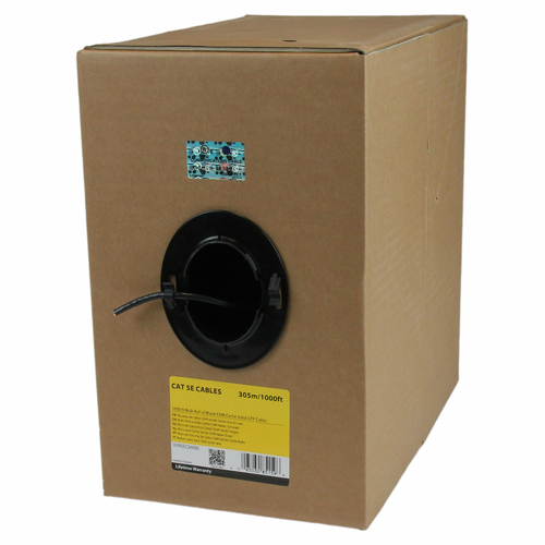 StarTech.com WIR5ECMRBK, 304,9 m, Cat5e, U/UTP (UTP), Black