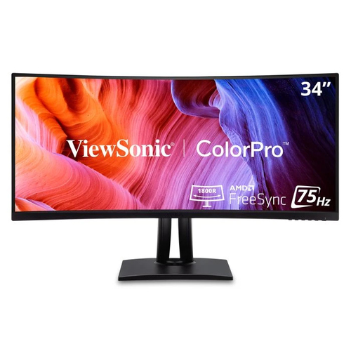 Viewsonic VP3456A, 86,4 cm (34"), 3440 x 1440 pixels, UltraWide Quad HD, LED, 5 ms, Black