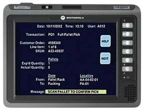 Motorola VC70N0, 26,4 cm (10.4"), 1024 x 768 pixels, LCD, 0,512 GB, 2 GB, MicroSD (TransFlash), SDHC