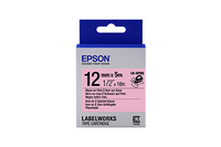 Epson LabelWorks Iron on LK, Blue, Grey, Pink, Black on pink, 1,2 cm, 5 m