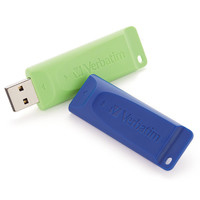 Verbatim 16GB Store 'n' Go USB Flash Drive, 16 GB, USB Type-A, 2.0, Slide, Blue, Green