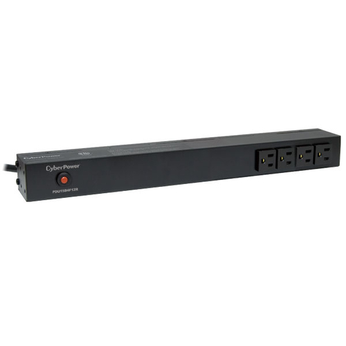 CyberPower PDU15B4F12R, Basic, 1U, Horizontal/Vertical, Black, 16 AC outlet(s), NEMA 5–15R