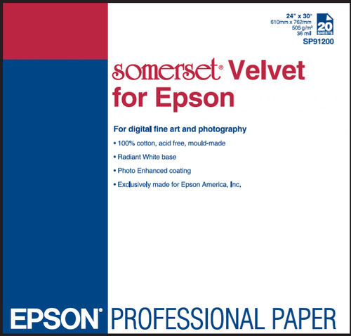 Epson SP91200, 505 g/m², White, 36 µm, 99%, 5,67 kg, 20 sheets
