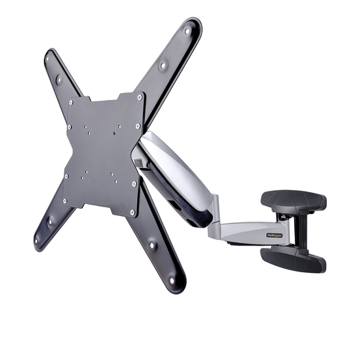 StarTech.com FHA-TV-WALL-MOUNT, 75 x 75 mm, 400 x 400 mm, -15 - 8°, 3°, Aluminium, Steel, Black, Silver
