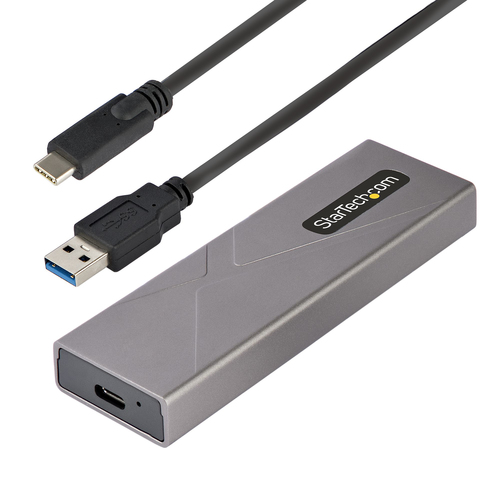 StarTech.com M2-USB-C-NVME-SATA, SSD enclosure, M.2, M.2, 10 Gbit/s, USB connectivity, Grey