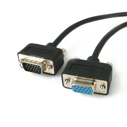 StarTech.com 15' Coax Super Thin Low Profile SVGA Extension Cable, 4,5 m, Black, Male/Female, 20 mm, 145 mm, 280 mm