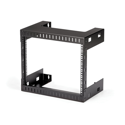 StarTech.com RK812WALLO, Wall mounted rack, 8U, 80 kg, 7,2 kg, Black