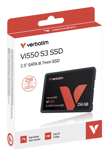 Verbatim Vi550, 256 GB, 2.5", 520 MB/s, 6 Gbit/s