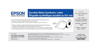 Epson C60CD005, White, Self-adhesive printer label, Die-cut label, Roll, Synthetic, Inkjet