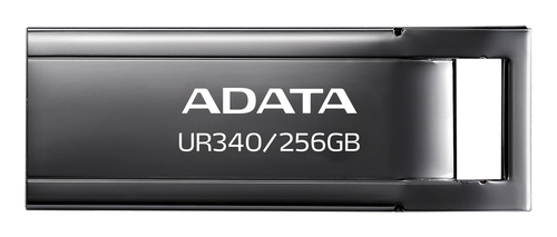 ADATA UR340, 256 GB, USB Type-A, 3.2 Gen 1 (3.1 Gen 1), 100 MB/s, Capless, Black
