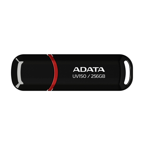 ADATA UV150, 256 GB, USB Type-A, 3.2 Gen 1 (3.1 Gen 1), 100 MB/s, Cap, Black