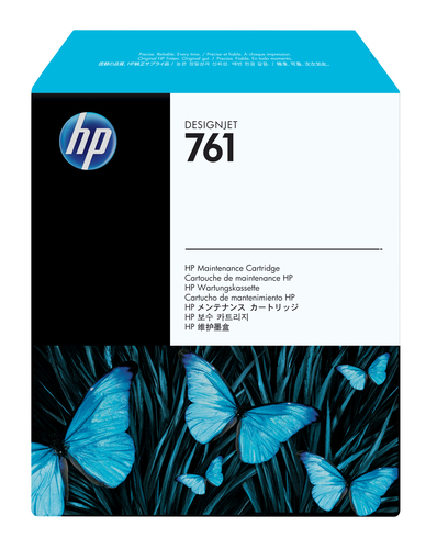 HP 761 DesignJet Maintenance Cartridge, HP Designjet T7100 Printer, Thermal inkjet, CH649A, Singapore, 240 mm, 65 mm