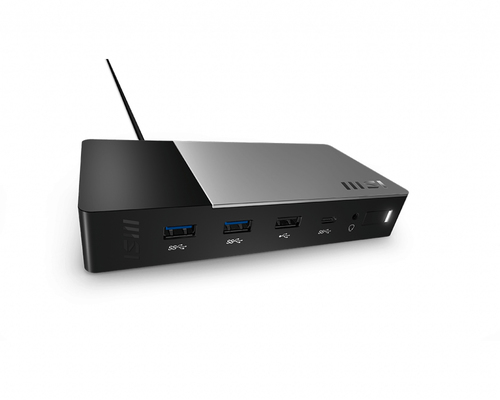MSI USB-C Docking Station Gen 2, USB 3.2 Gen 2 (3.1 Gen 2) Type-C, DisplayPort, HDMI, RJ-45, USB 2.0, USB 3.2 Gen 2 (3.1 Gen 2) Type-A, USB 3.2 Gen 2 (3.1 Gen 2)..., Black, Gigabit Ethernet, 10,100,1000 Mbit/s, AC