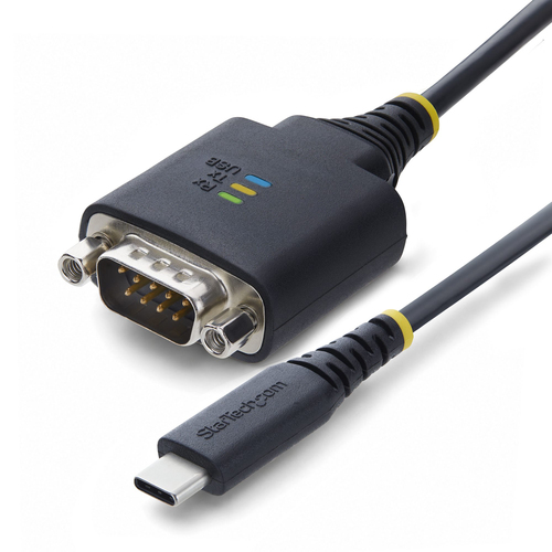 StarTech.com 1P1FFC-USB-C-SERIAL, Black, 0,3 m, USB Type-C, RS-232, Male, Male
