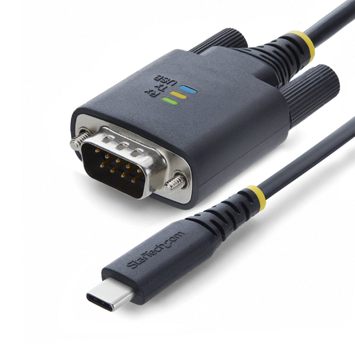StarTech.com 1P6FFCN-USB-C-SERIAL, Black, 2 m, USB Type-C, RS-232, Male, Female