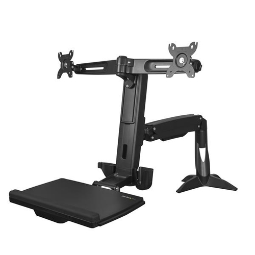StarTech.com ARMSTSCP2, Black, 61 cm (24"), 16 kg, 75 x 75,100 x 100 mm, 2,5 kg, 360°