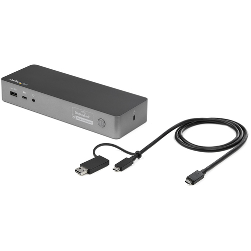 StarTech.com DK30C2DPPD, Wired, USB 3.2 Gen 1 (3.1 Gen 1) Type-C, 3.5 mm, 10,100,1000 Mbit/s, IEEE 802.3, IEEE 802.3ab, IEEE 802.3u, Black, Grey