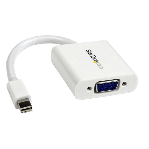 StarTech.com MDP2VGAW, 0,13 m, Mini DisplayPort, VGA (D-Sub), Male, Female, Straight