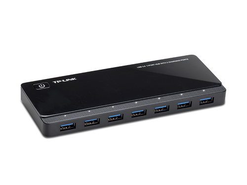 TP-Link UH720, USB 3.2 Gen 1 (3.1 Gen 1) Micro-B, USB 3.2 Gen 1 (3.1 Gen 1) Type-A, 5000 Mbit/s, Black, 1 m, USB