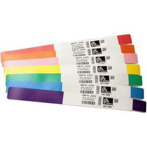 Zebra Z-Band Comfort, Purple, Self-adhesive printer label, Direct thermal, 1" x 11", 300 pc(s)