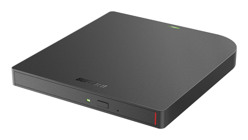 Buffalo MediaStation, Black, TAA, Desktop/Laptop, Blu-Ray Super Multi, USB 3.2 Gen 1 (3.1 Gen 1), BD-R, BD-RE, BD-ROM, DVD+R, DVD-R, DVD+RW, DVD-RW, DVD-RAM, DVD-ROM, CD-R, CD-RW, CD-ROM