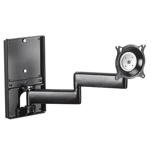 Chief Dual Arm Metal Stud, 25,4 cm (10"), 76,2 cm (30"), 75 x 75 mm, 100 x 100 mm, -15 - 15°, Black