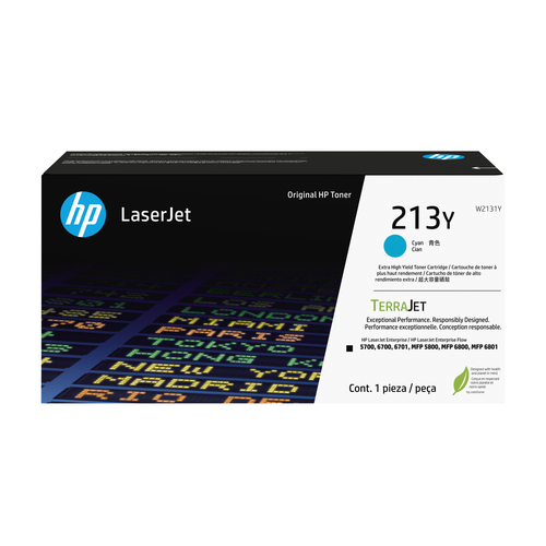 HP 213Y Extra High Yield Cyan Original LaserJet Toner Cartridge, 12000 pages, Cyan, 1 pc(s)