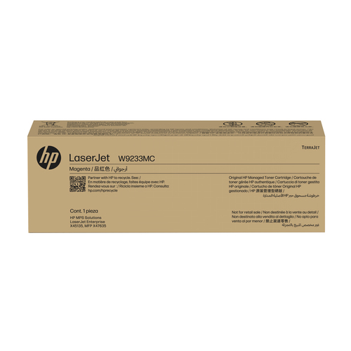 HP W9233MC Magenta Managed Original LaserJet Toner Cartridge, 8000 pages, Magenta, 1 pc(s)