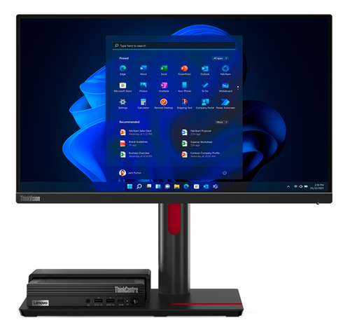 Lenovo ThinkCentre TIO Flex 22i, 54,6 cm (21.5"), 1920 x 1080 pixels, Full HD, LED, 6 ms, Black