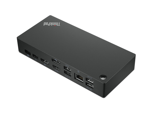 Lenovo 40AY0090US, Wired, USB 3.2 Gen 1 (3.1 Gen 1) Type-C, 10,100,1000 Mbit/s, Black, 4K Ultra HD, 3840 x 2160 pixels