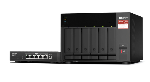 QNAP TS-673A-SW5T, NAS, Tower, Ryzen Embedded, V1500B, 8 GB, DDR4