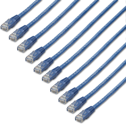 StarTech.com C6PATCH6BL10PK, 1,82 m, Cat6, U/UTP (UTP), RJ-45, RJ-45, Blue