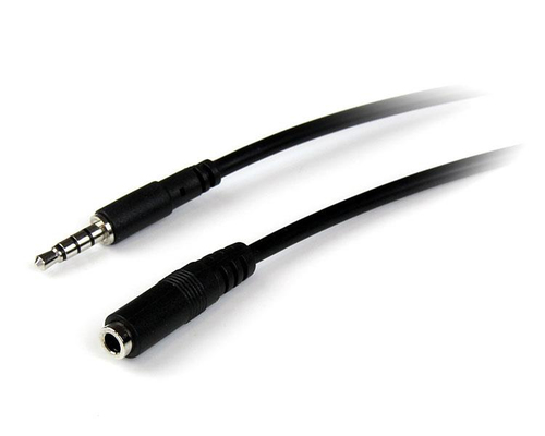 StarTech.com 1m 3.5mm/3.5mm, 3.5mm, Male, 3.5mm, Female, 1 m, Black