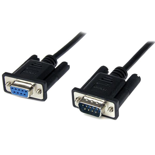 StarTech.com SCNM9FM1MBK, Black, 1 m, DB-9, DB-9, Male, Female