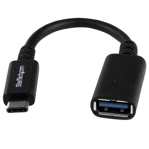 StarTech.com USB31CAADP, 0,15 m, USB C, USB A, USB 3.2 Gen 1 (3.1 Gen 1), Male/Female, Black