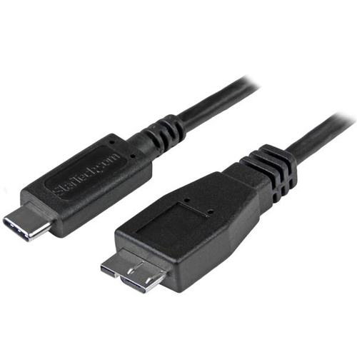 StarTech.com USB31CUB50CM, 0,5 m, USB C, Micro-USB B, USB 3.2 Gen 2 (3.1 Gen 2), Male/Male, Black