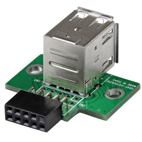 StarTech.com USBMBADAPT2, IDC, USB 2.0, Black, Green, Stainless steel, 20 mm, 125 mm, 230 mm