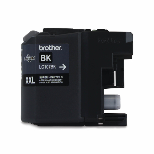 Brother LC-107BKS, Extra (Super) High Yield, Black, Pigment-based ink, 1200 pages