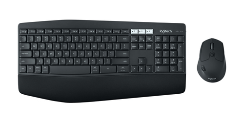 Logitech MK850 Performance, Full-size (100%), Wireless, RF Wireless + Bluetooth, Black, White, Mouse included
