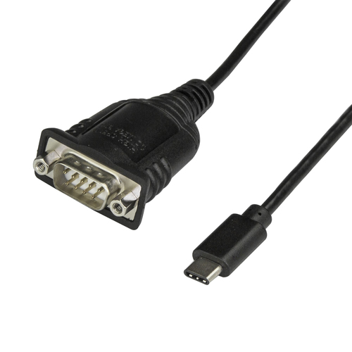 StarTech.com ICUSB232PROC, Black, 0,4 m, USB C, DB-9, Male, Male