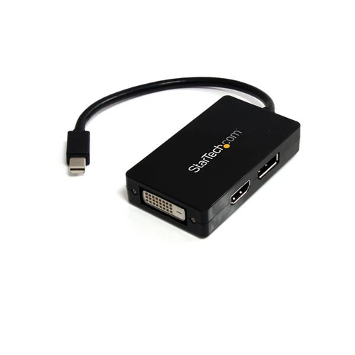 StarTech.com MDP2DPDVHD, 0,15 m, Mini DisplayPort, DisplayPort + DVI-D + HDMI, Male, Female, Straight
