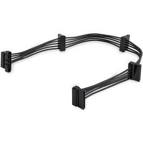 StarTech.com PYO4SATA, SATA 15-pin, 4 x SATA, 0,4 m, Male, Female, Black