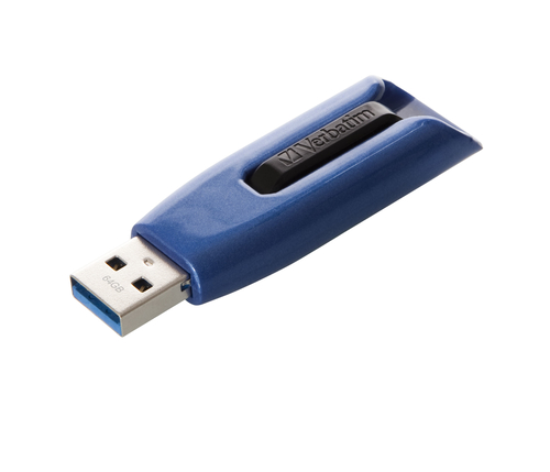 Verbatim Store 'n' Go V3 Max, 64 GB, USB Type-A, 3.2 Gen 1 (3.1 Gen 1), Slide, 10 g, Blue