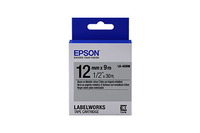 Epson LabelWorks Metallic LK, Black, Grey, Metallic, Black on metallic, 1,2 cm, 9 m