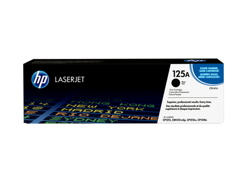 HP 125A Black Original LaserJet Toner Cartridge, 2200 pages, Black, 1 pc(s)