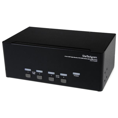 StarTech.com SV431TDVIUA, 1920 x 1200 pixels, Rack mounting, Black