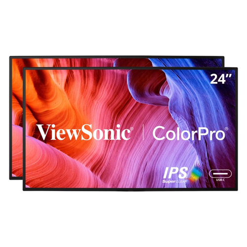 Viewsonic VP2468a_H2, 61 cm (24"), 1920 x 1080 pixels, Full HD, LED, 5 ms, Black
